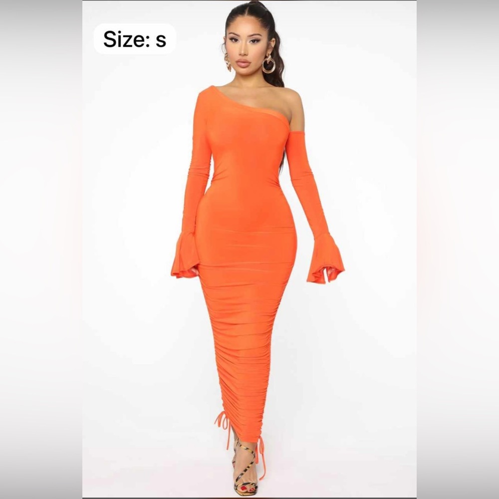 Brand new midi orange dress